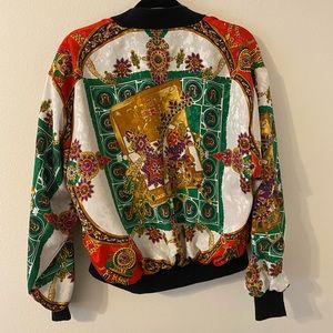 Versace pattern-style vintage bomber